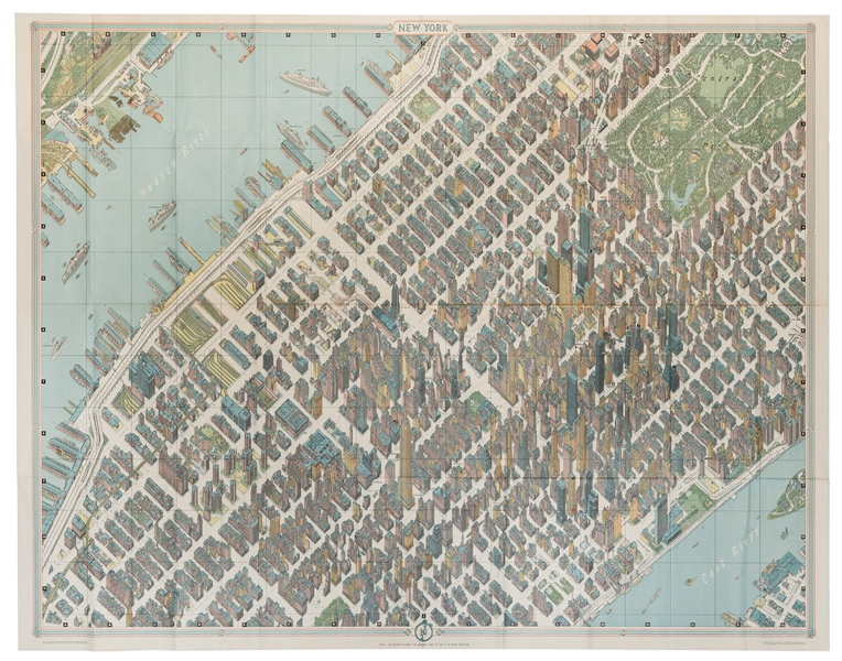  BOLLMAN, Herbert (1911-1971). New York Map Guide. New York:...