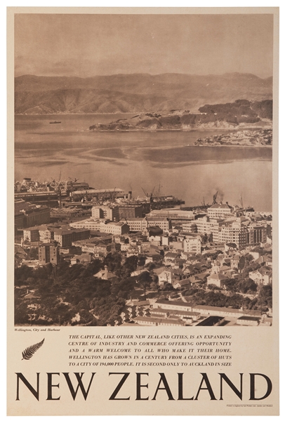 New Zealand / Wellington, City and Harbour. London and Watf...