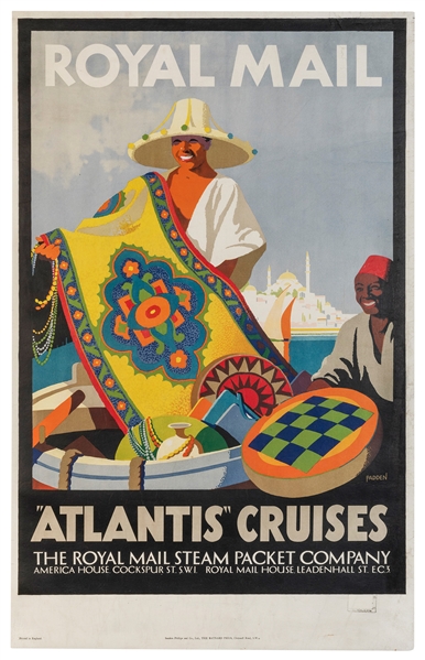  PADDEN, Percy (1885-1965). Royal Mail / Atlantis Cruises. [...