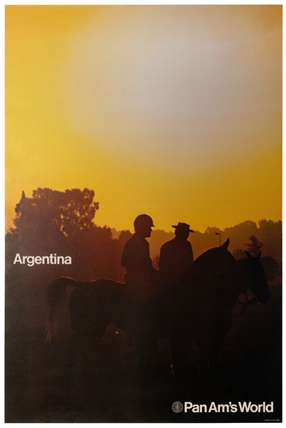  Pan Am’s World / Argentina. USA, (1972) Photo-offset poster...