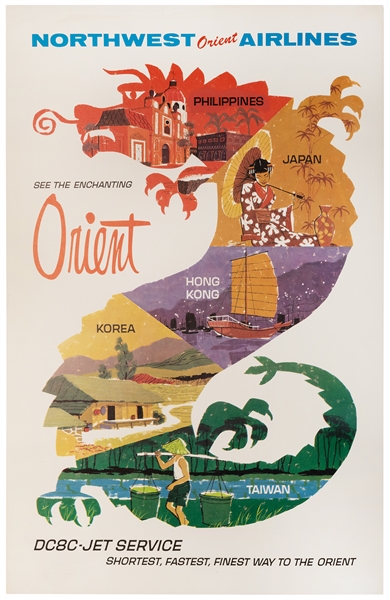 Northwest Orient Airlines / See the enchanting Orient. Circ...
