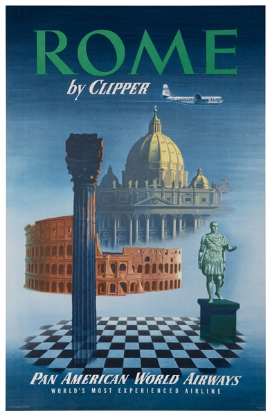 Rome by Clipper / Pan American World Airways. 1951. A PAA B...