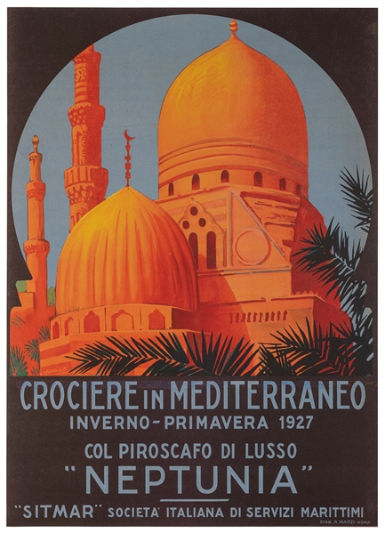  SIMONETTI. Crociere in Mediterraneo / “Neptunia” / 1927. Ro...