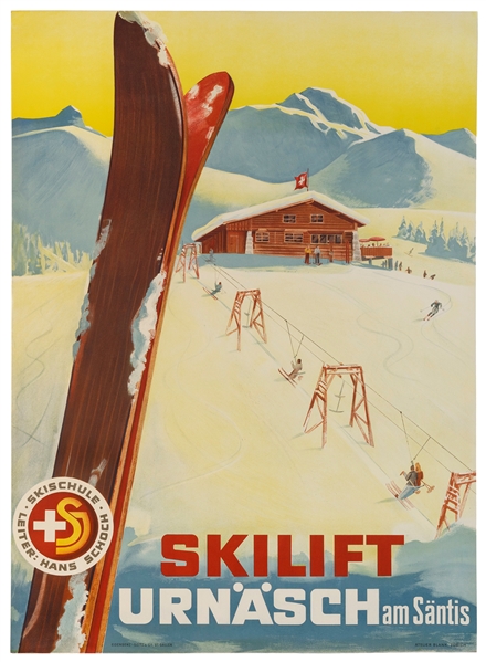  ATELIER BLANK. Skilift Urnasch / Am Santis. 1944. St. Galle...