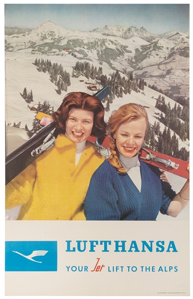  Lufthansa / Your Jet Lift to the Alps. Circa 1960s. Photogr...