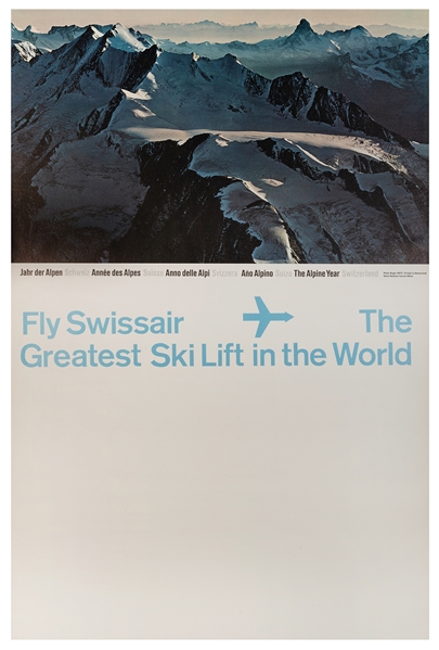  Swissair / The Greatest Ski Lift in the World. Switzerland, ca. ...