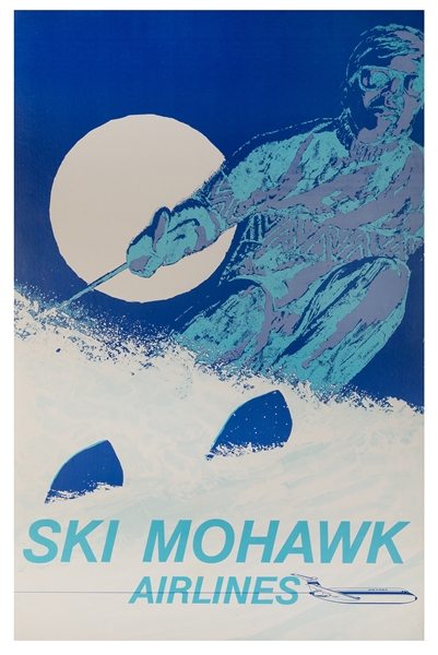  Ski Mohawk Airlines. Circa 1960s. Airline poster advertisin...