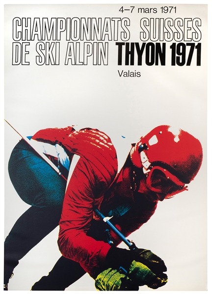 Championnats Suisses de Ski Alpin / Thyon 1971. Valais. Off...