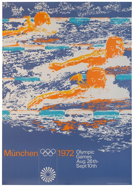  AICHER, Otl (1922-1991). München 1972 / [Swimming]. 1971. M...