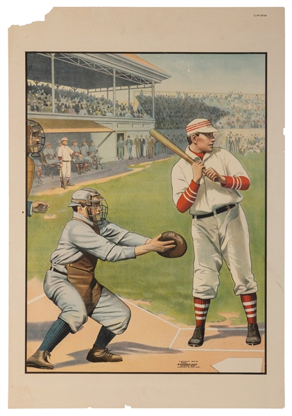 [BASEBALL]. Strobridge Litho. Co. baseball poster. Cincinna...