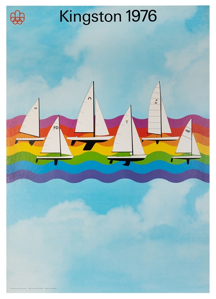  BELLEMARE, Raymond. Kingston 1976. Poster promoting sailing...
