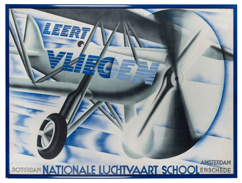  VAN DER LAAN, Kees (1903-1983). Leert Vliegen. 1931. Rotter...