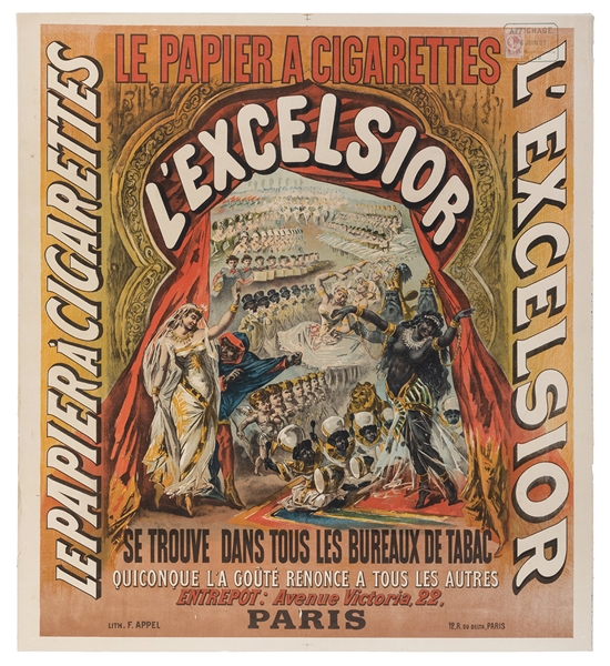 L’Excelsior / Papier a Cigarettes. Paris: F. Appel, (1883)....