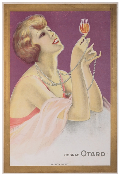  BARRY, G. Cognac Otard / Les Deux Joyaux. Circa 1920s. Colo...