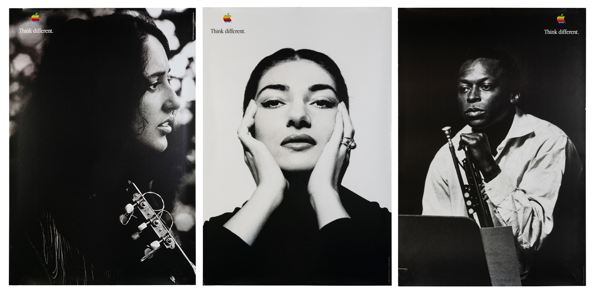  [APPLE COMPUTERS]. A trio of Apple “Think Different” poster...