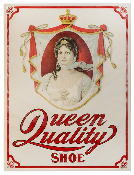  Queen Quality Shoe. 20th century. Color poster advertisemen...