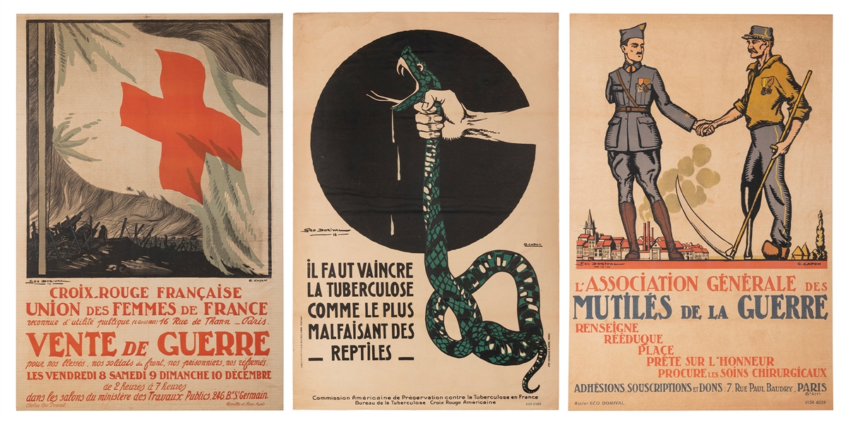  DORIVAL, Georges (1879-1968); CAPON, G. Group of 3 posters....
