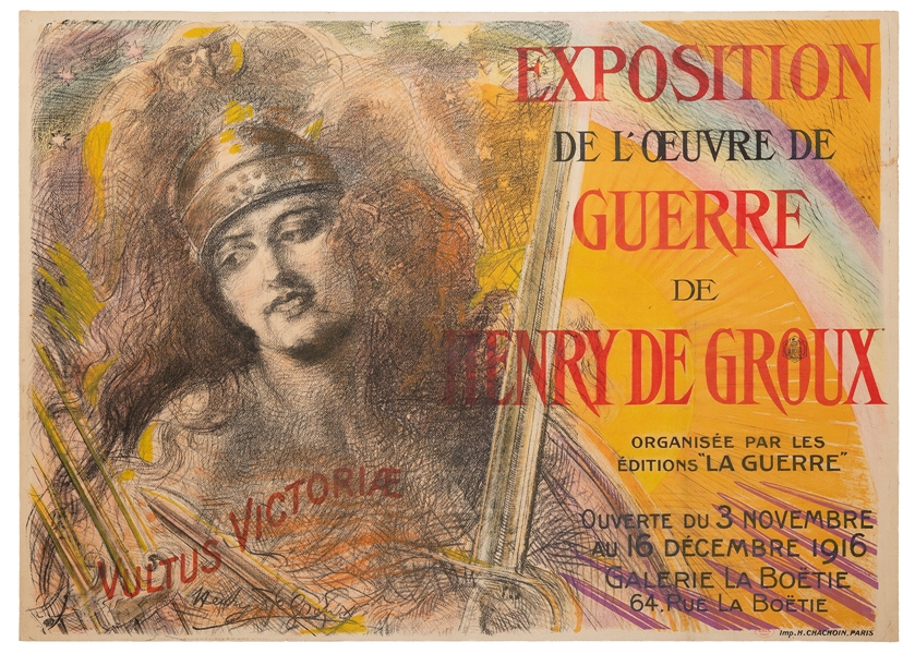  GROUX, Henry de (1866-1930). Exposition de l’Oeuvre de Guer...