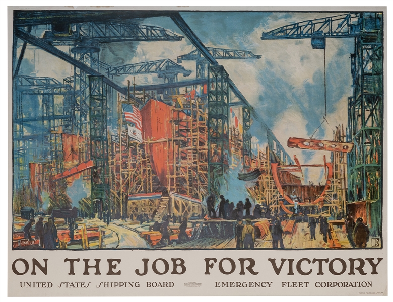  LIE, Jonas (1880-1940). On the Job For Victory. New York: W...