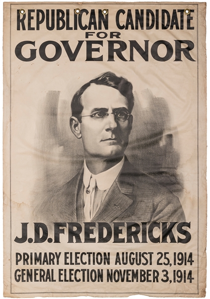  [CALIFORNIA] FREDERICKS, John D. (1869-1945). Republican Ca...