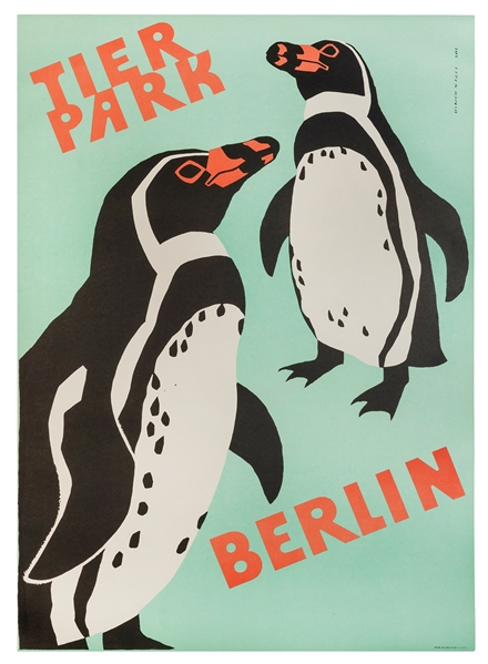  NAGEL, Ulrich. Tierpark / Berlin. Circa 1960s. Lithograph p...