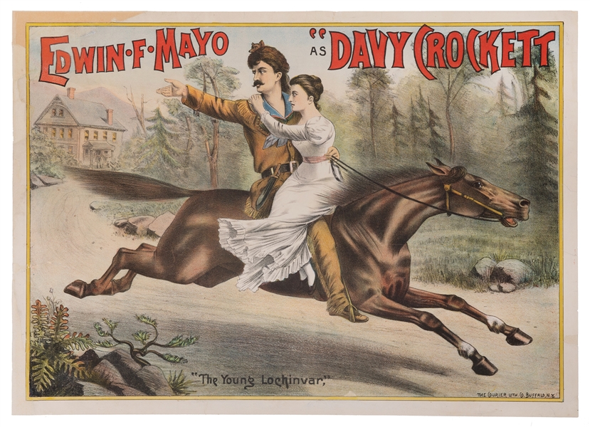  Edwin F. Mayo as Davy Crockett. Buffalo: The Courier Litho ...