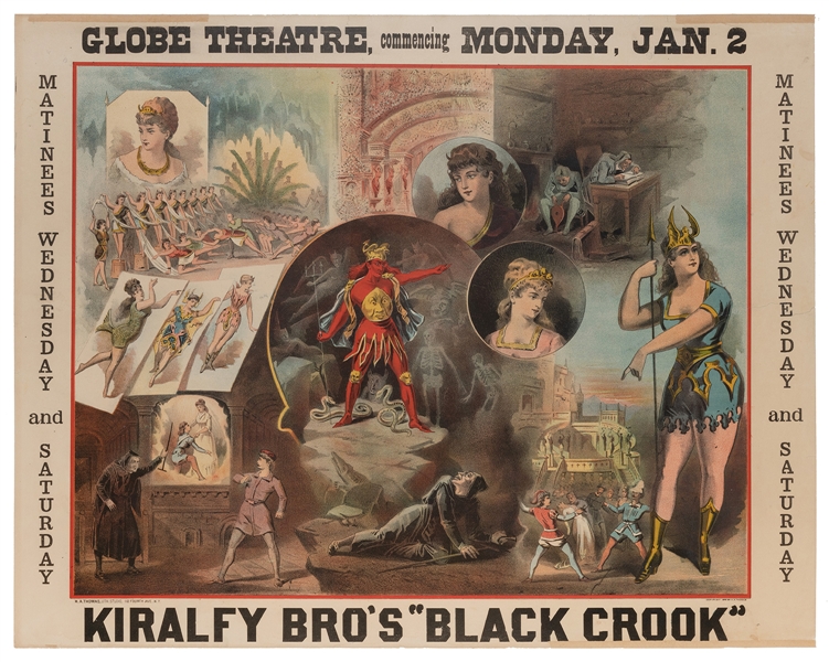  The Black Crook. 1879. New York: H.A. Thomas Lith. Studio. ...