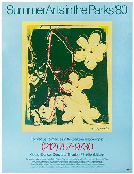  WARHOL, Andy (1928-1987). Summer Arts in the Parks ’80. Off...