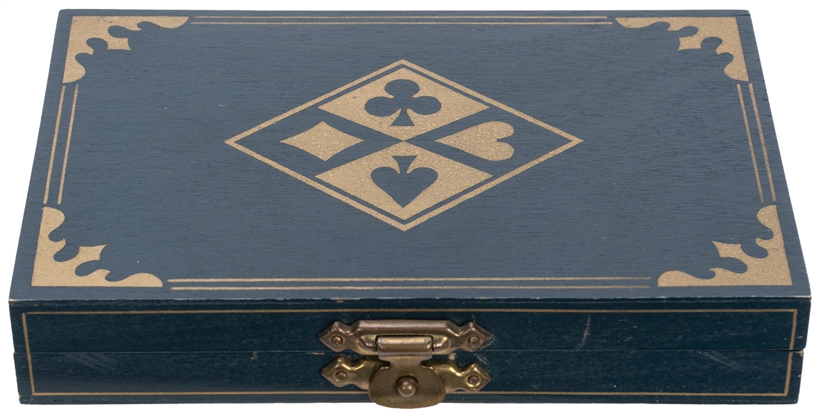  Card Box. Holland: Eddy Taytelbaum, 1960s. A wooden box fea...