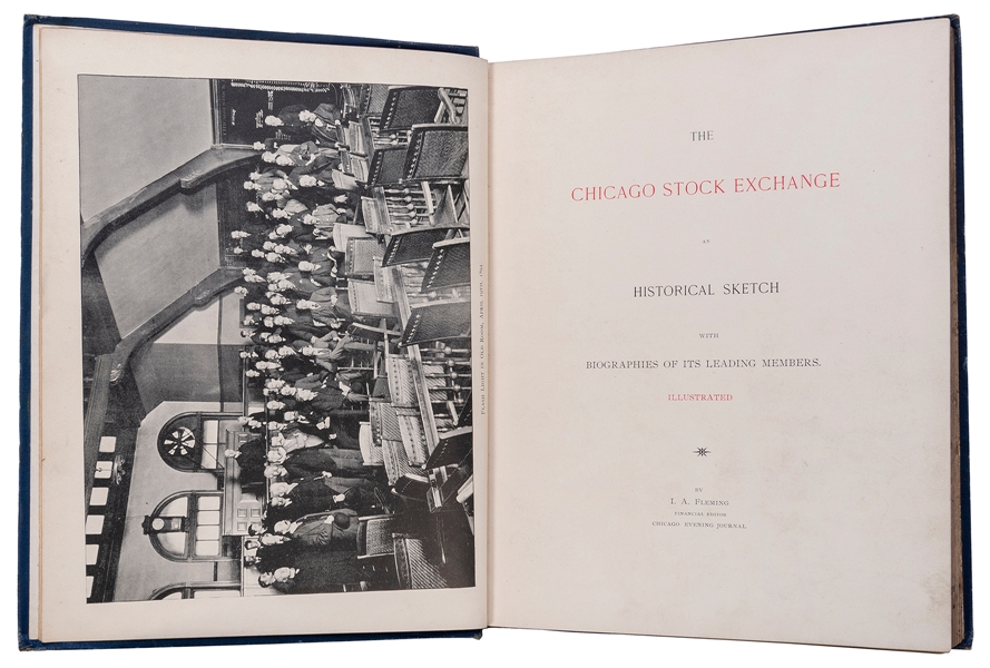  [CHICAGO]. The Chicago Stock Exchange…with Biographies of i...