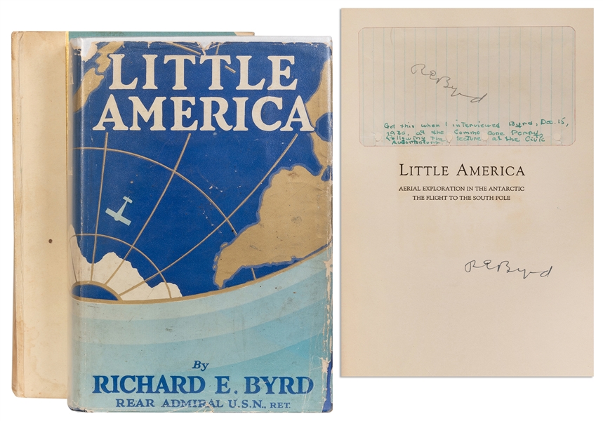 [POLAR EXPLORATION]. BYRD, Richard Evelyn (1888–1957). Litt...