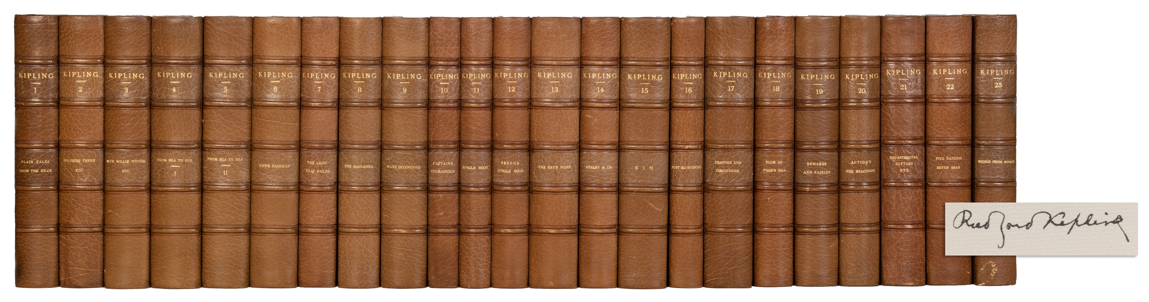  [BINDINGS]. KIPLING, Rudyard (1865–1936). The Works of… Gar...