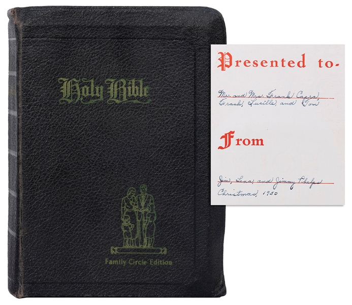  [CAPRA, Frank (1897–1991), his copy]. The Holy Bible. Circa...