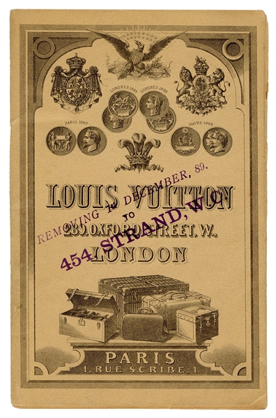  [CATALOGS]. Louis Vuitton 1887 catalog. 8vo. Illustrated. O...