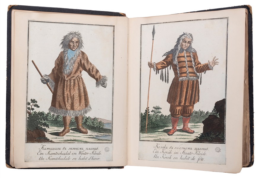  [COSTUME]. An album of over 110 hand–colored engravings fro...