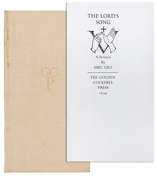  [GOLDEN COCKEREL PRESS]. GILL, Eric (1882–1940). The Lord’s...