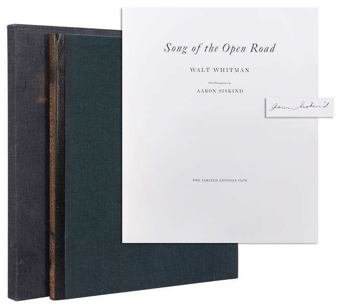  [LIMITED EDITIONS CLUB]. WHITMAN, Walt (1819–1892). Song of...