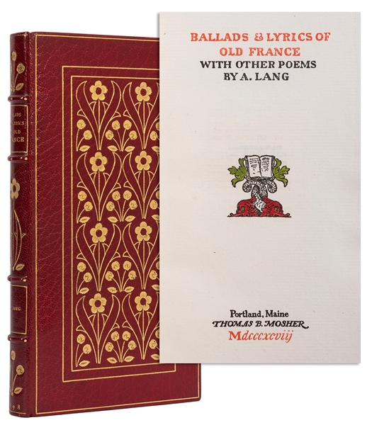  [MOSHER, Thomas Bird (1852–1923)]. –– LANG, Andrew (1844–19...