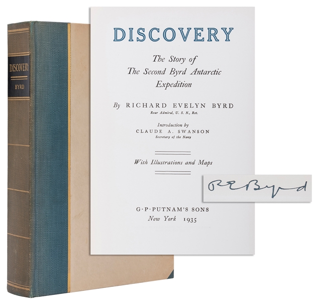  [POLAR EXPLORATION]. BYRD, Richard Evelyn (1888–1957). Disc...
