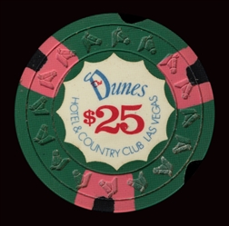  Dunes Casino Las Vegas $25 Casino Chip. 6th issue. R-10. No...