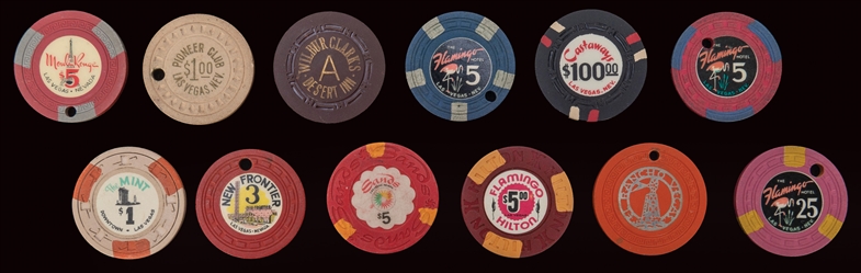  A Dozen Scarce and Vintage Las Vegas Casino Chips. Includin...