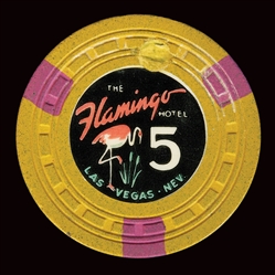  Flamingo Las Vegas $5 Casino Chip. 5th issue. R-8. Partial ...