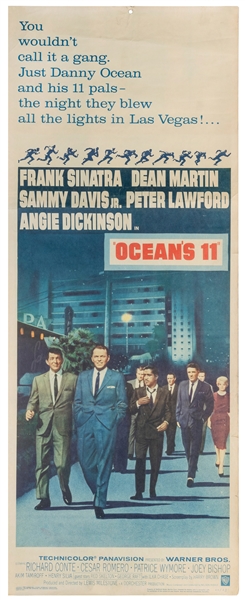  Ocean’s 11. Warner Brothers, 1960. Insert (36 x 14”) movie ...