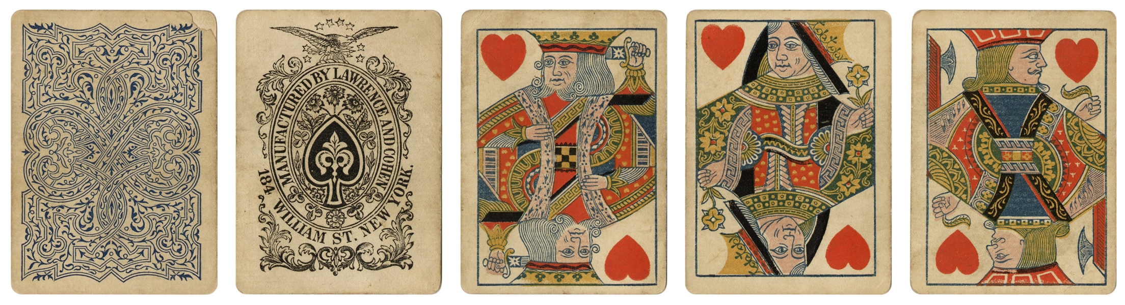  Lawrence & Cohen New York Playing Cards. New York, ca. 1871...