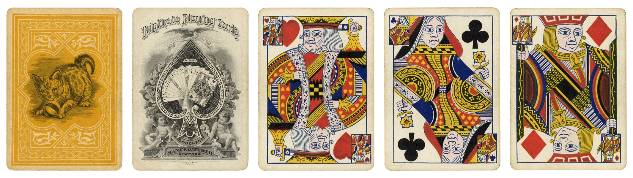  A. Dougherty Triplicate No. 18 Playing Cards. New York, ca....