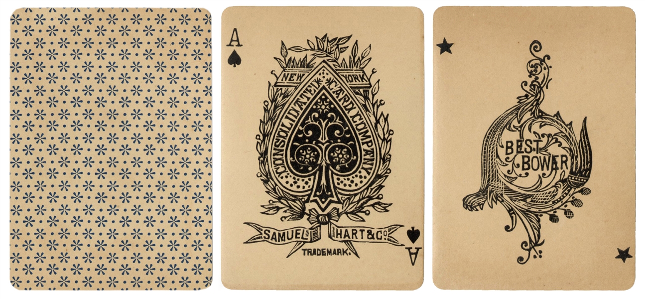  A pair of Samuel Hart Squeezers No. 220 Playing Cards. NYCC...