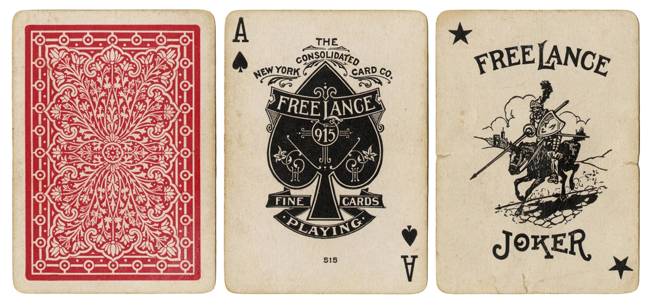  NYCC “Free Lance” No. 915 Playing Cards. New York, ca. 1920...