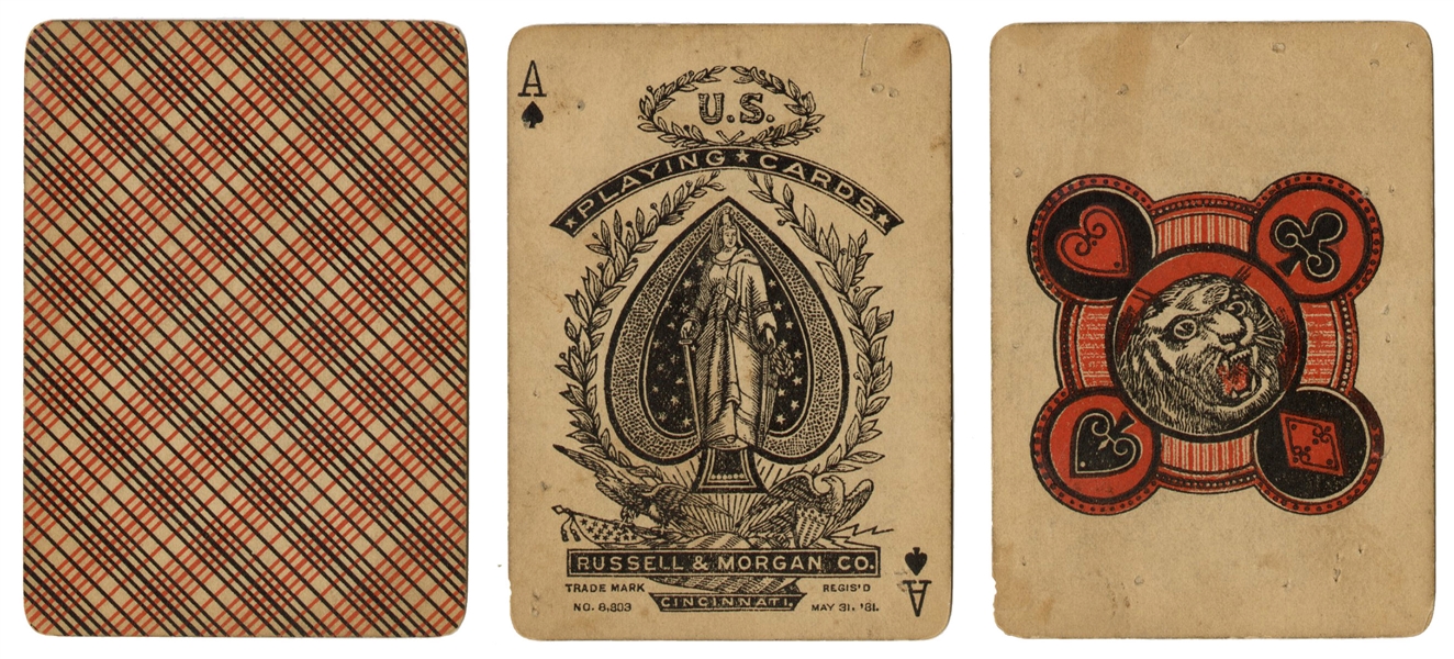  Russell & Morgan Tigers #101 Playing Cards. Cincinnati, n.d...