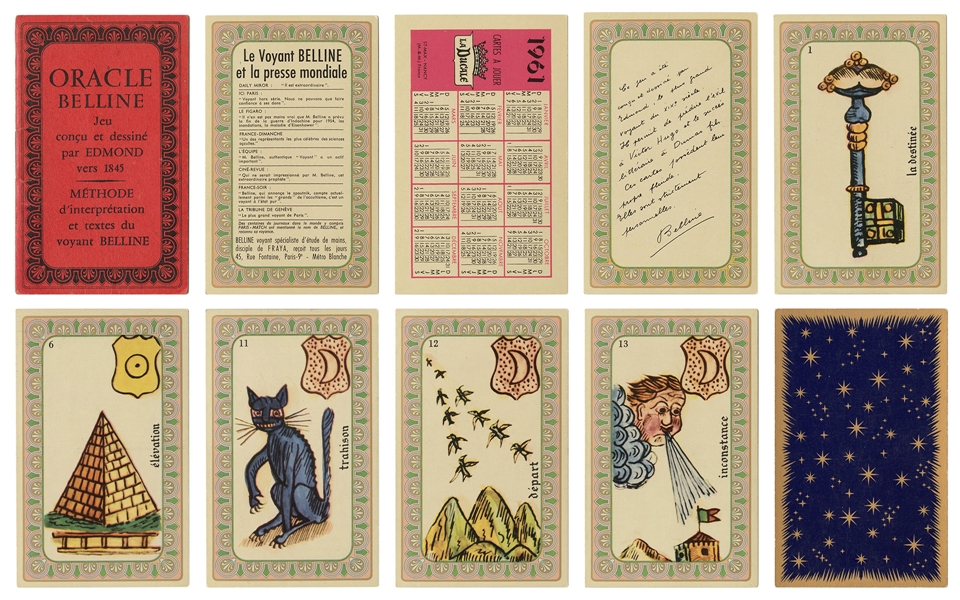 Lot Detail - Oracle Belline Tarot Cards. Paris: La Ducale, 1961