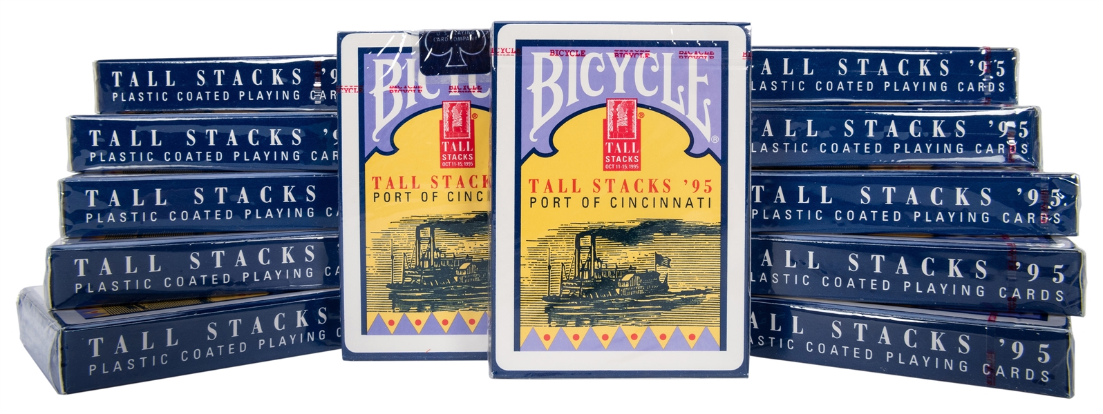  Brick (12 Packs) of Bicycle Tall Stacks ’95 Port of Cincinn...